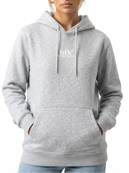6IX SIGNATURE LOGO HOODIE LIGHT GREY