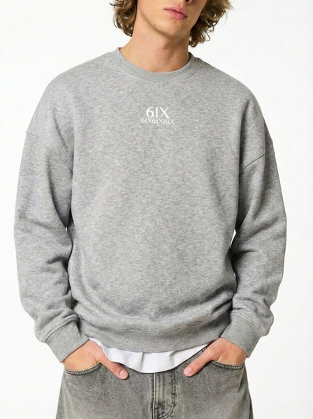6IX CREW NECK JUMPER GREY