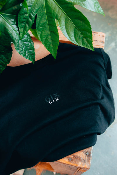 6IX CONTRAST LOGO TEE BLACK - 6IX Collection 